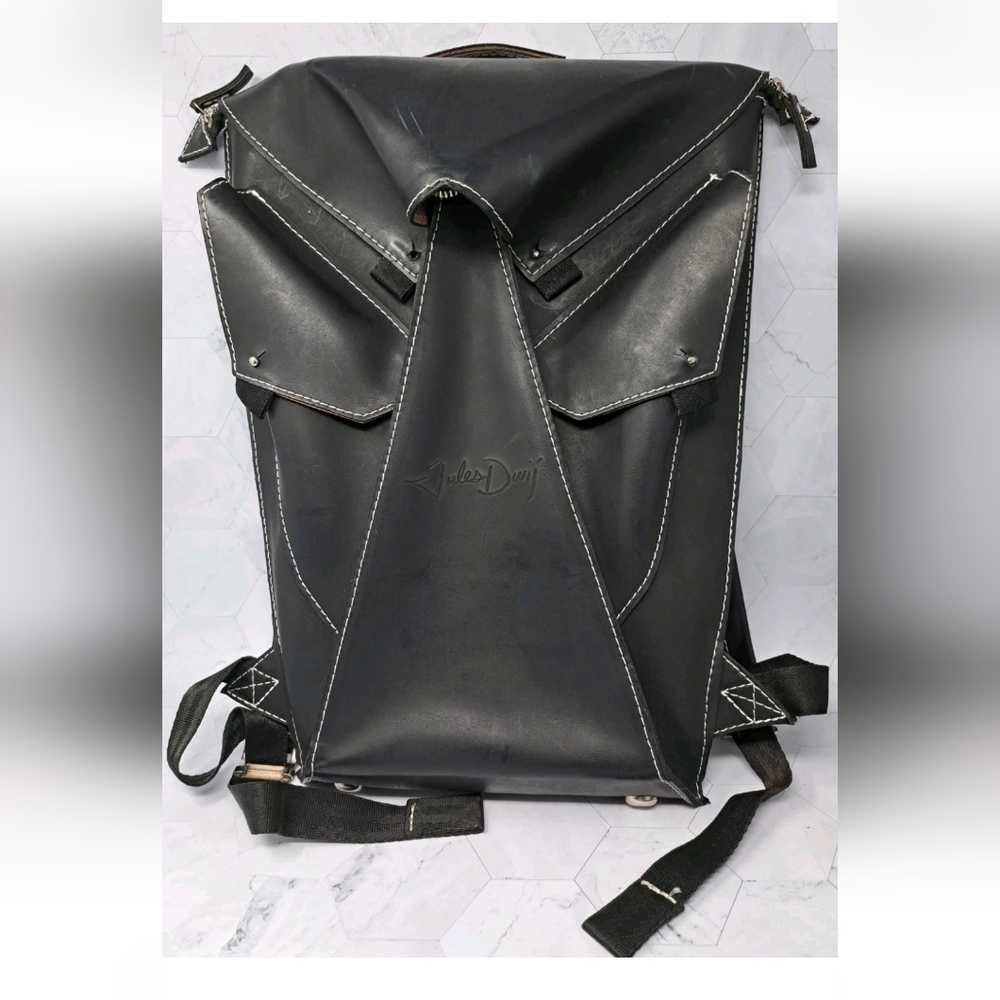 Jules Dwij - Mexico Harmony Collection Backpack -Black Unique Slim  Geometric